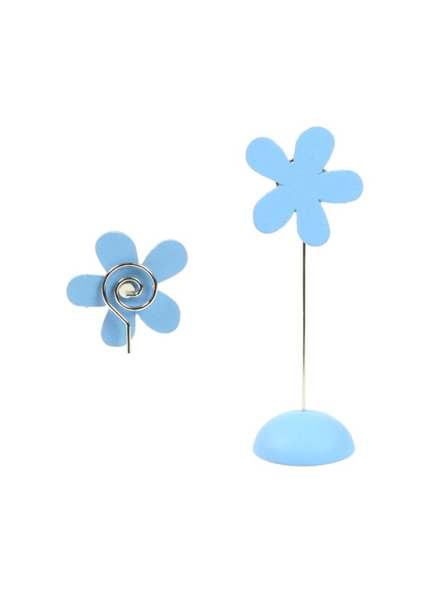 WOODEN FLOWER CARD HOLDER 11CM 