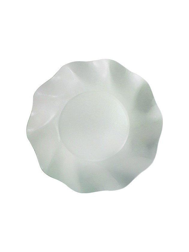 50 COUPELLES COMPOSTABLES BLANC 18.5CM