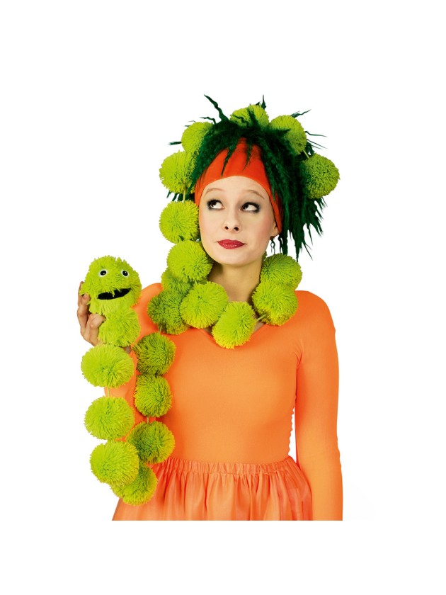 BOA CHENILLE EN PELUCHE VERTE 