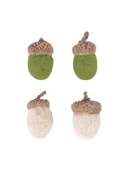 SACHET 12 GLANDS VERT/BEIGE   2.5CM