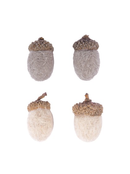 SACHET 12 GLANDS GRIS/BEIGE  2.5CM