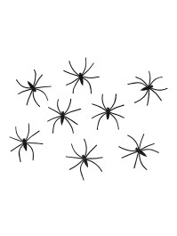 24 ARAIGNEES PP AVEC CROCHET NOIRES 4CM X 4.4CM