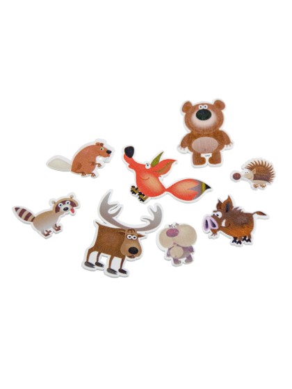 BEUTEL 16 KONFETTI AUS TISCH ANIMAUX WALD 