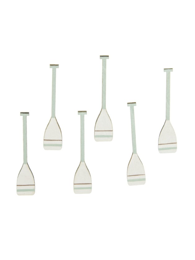 BEUTEL 6 MINI RAMES WEISS BLAU CIEL TAUPE 7CM