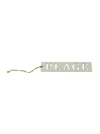 SCHILDTTE HOLZ PLAGE WEISS MIT LIEN 3.5CM X 15CM