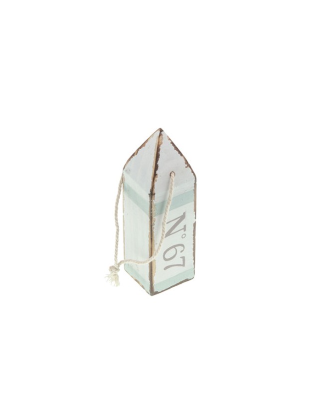 FLOTTEUR HOLZ SUSP WEISS BLAU CIEL 12CM