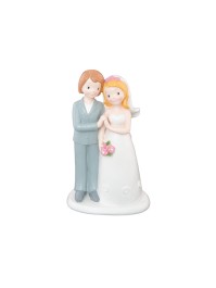 COUPLE MARIES RESINE GAY FILLES 1  10.5CM X 7.5CM X 17CM