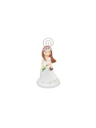 TISCHKARTE KUNSTHARZ KOMMUNION MÄDCHEN 5.5CM X 5.5CM X 10.5CM