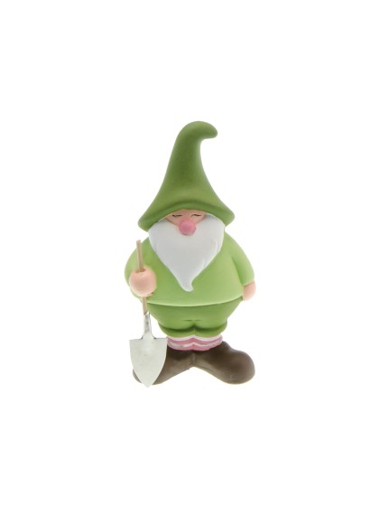 NAIN DE JARDIN CERAMIQUE VERT 11.5CM