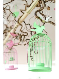 PISTACHIO METAL BIRD CAGE 20CM X 8CM