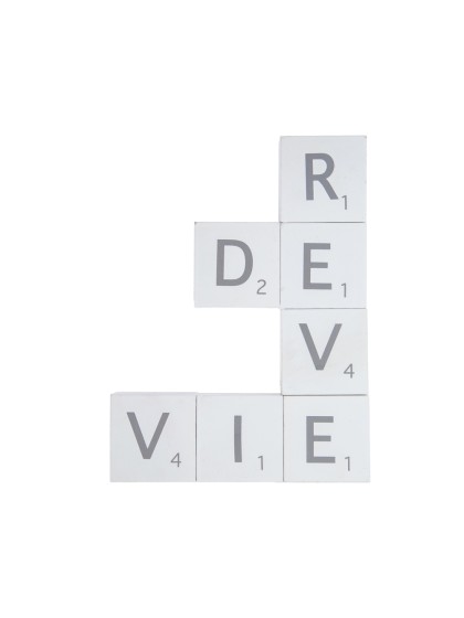 SET 7 LETTRES BOIS VIE DE REVE 5.5CM