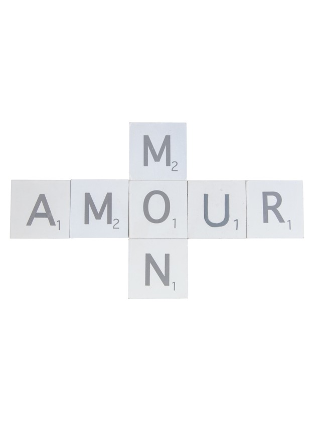 SET 7 LETTRES BOIS MON AMOUR 5.5CM