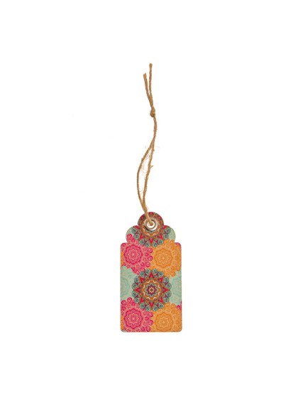 CARTE 15 ETIQUETTES THEME BOHEME AV OEILLET 6CM X 3CM