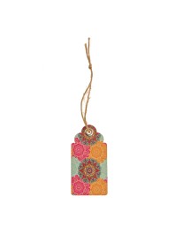 CARTE 15 ETIQUETTES THEME BOHEME AV OEILLET 6CM X 3CM