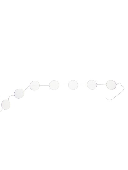 GIRLANDE KONFETTI PAPIER WEISS DIA 5CM LONG 4M