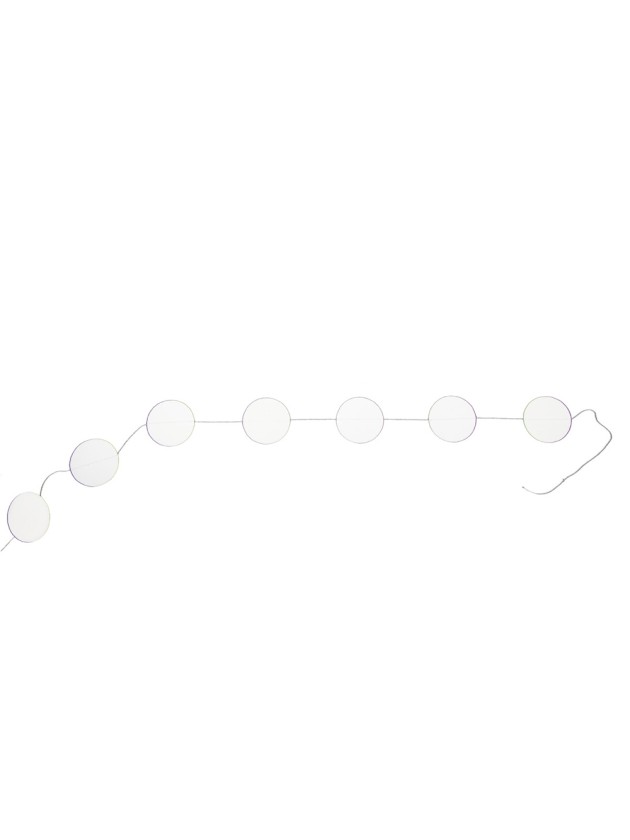 GIRLANDE KONFETTI PAPIER WEISS DIA 5CM LONG 4M
