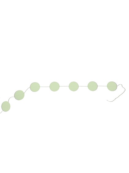 GIRLANDE KONFETTI PAPIER GRÜN PASTELL DIA 5CM LONG 4M