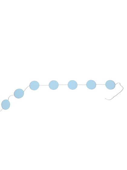 GIRLANDE KONFETTI PAPIER BLAU PASTELL DIA 5CM LONG 4M