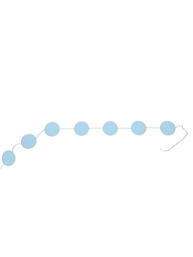 GIRLANDE KONFETTI PAPIER BLAU PASTELL DIA 5CM LONG 4M