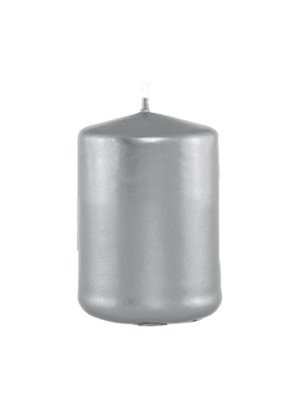 KERZE CYL SILBER METALL 6CM X 10CM