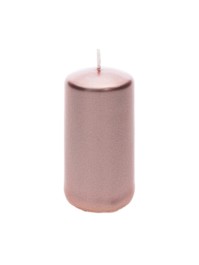 BOUGIE CYL OR ROSE METAL 4CM X 6CM