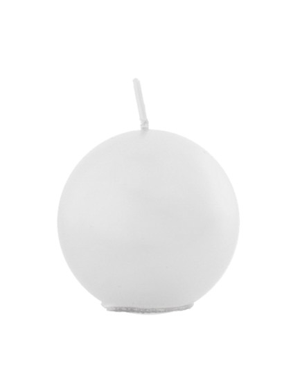 KERZE KUGEL WEISS DIA 6CM