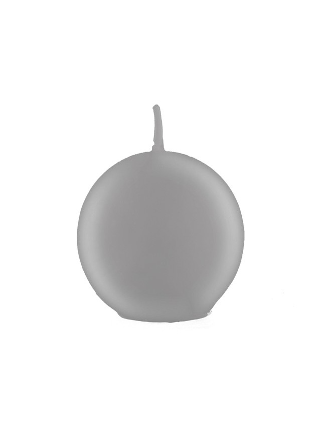 KERZE KUGEL SILBER METALL DIA 6CM