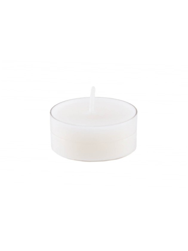 SET OF 6 WHITE TEALIGHT CANDLES 4H DIA 3.5CM
