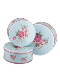 SET 3 BOXEN GATEAUX METALL BLUMENSTRAUSS DIA 25CM / 22CM / 19.5CM