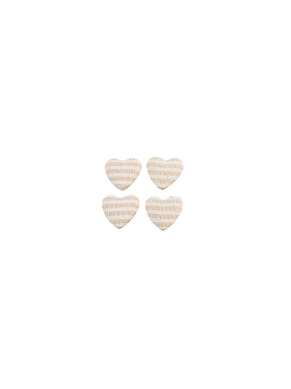 SET 6 COEURS RAYES LIN A DISPERSER 2.6CM X 2.6CM