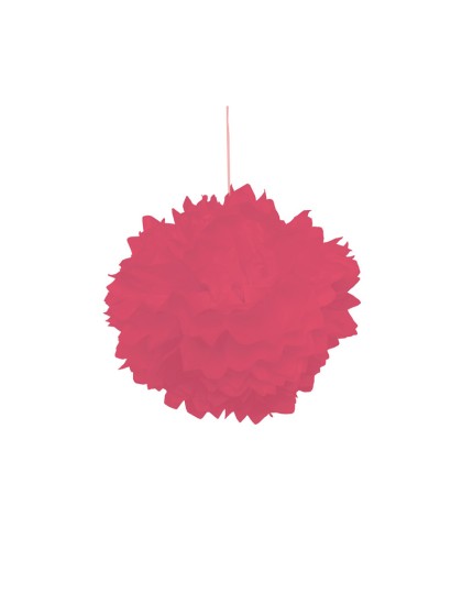 SET OF 2 RED TISSUE POMPOMS DIA 30CM