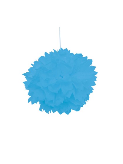 SET 2 POMPONS SEIDENPAPIER TÜRKIS DIA 30CM