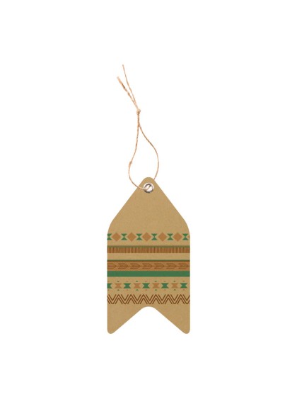 CARTE 12 ETIQUETTES INDIEN AV OEILLET ET LIEN AV OEILLET ET LIEN 5.7CM X 3CM