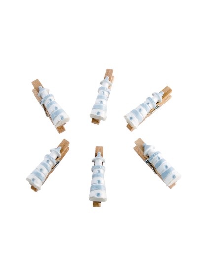LOT 6 PINCES PHARES RESINE  3CM X 1CM