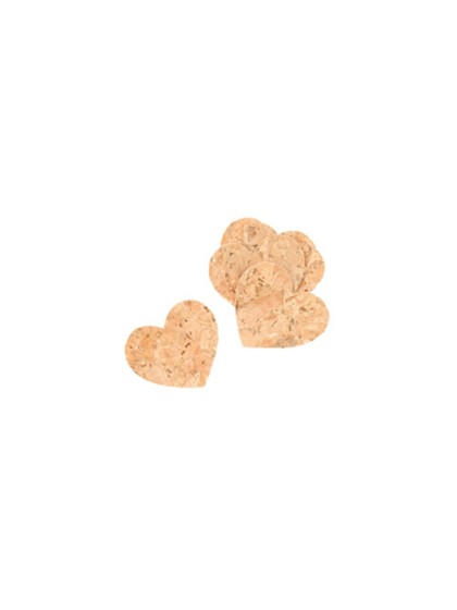 SET 24 HERZEN KORK ZUM VERSTRAUEN 3.5CM X 3CM