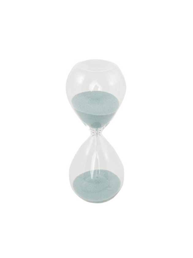 SABLIER VERRE BLEU 5CM X 13CM