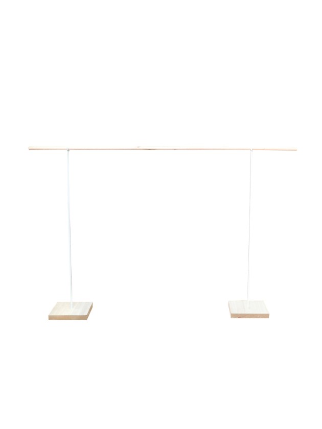 TISCHDEKORATION HOLZ/METAL 100CM X 14CM X 60CM
