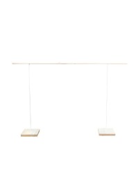 TISCHDEKORATION HOLZ/METAL 100CM X 14CM X 60CM