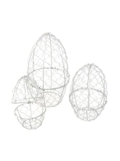 SET 3 OEUFS METAL ANTHRACITE DIA 12CM X 21CM/DIA 10CM X 16CM / DIA 8CM X 11CM