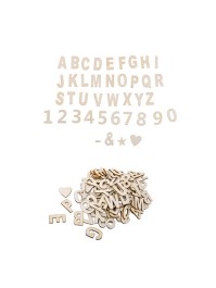 SACHET 123 PCS LETTRES ET CHIFFRES ADHESIFS 3CM X 2CM