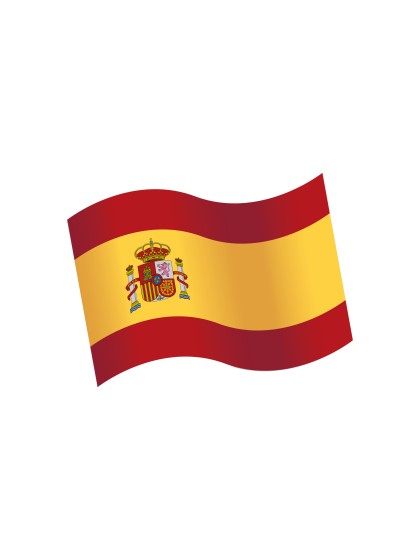 SACHET 16 CONFETTI DE TABLE BOIS DRAPEAU ESPAGNE 3.7CM X 3CM