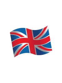 BAG OF 16 WOODEN TABLE CONFETTIS BRITISH FLAG 3.7CM X 3CM