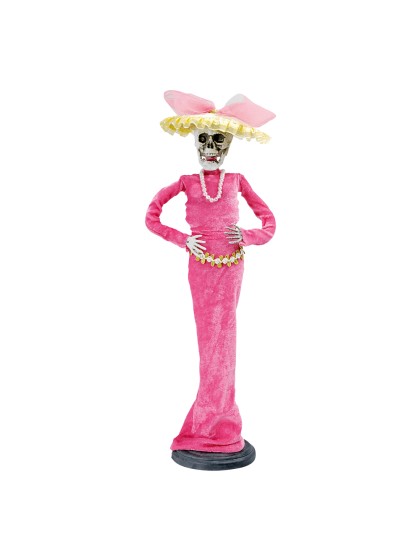 LADY CATRINA PINK STATUE 47CM X 16CM