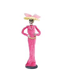 LADY CATRINA PINK STATUE 47CM X 16CM