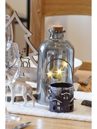 WINDLICHT SUSP METALL MIT GLAS  DIA 7CM HT 8CM