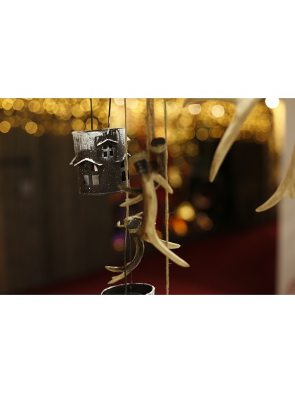 WINDLICHT SUSP METALL MIT GLAS  DIA 7CM HT 8CM