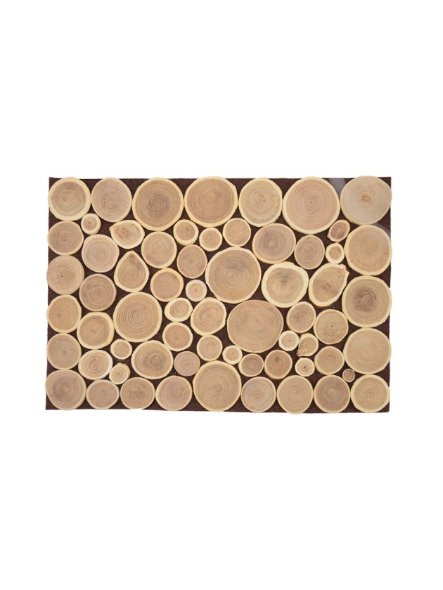 NATURAL WOODEN TABLE CENTER 35CM X 24CM