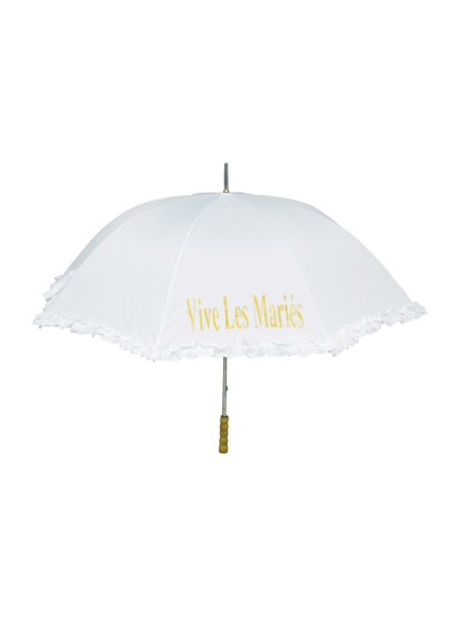 SONNENSCHIRM WEISS ES LEBE DAS BRAUTPAAR 98CM X 120CM