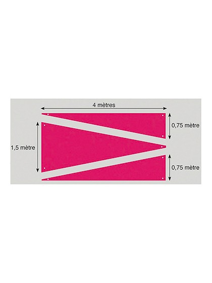 SET OF 3 FUCHSIA TRIANGLE DRAPES 