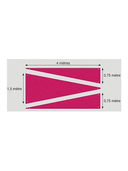 SET OF 3 BURGUNDY TRIANGLE DRAPES 